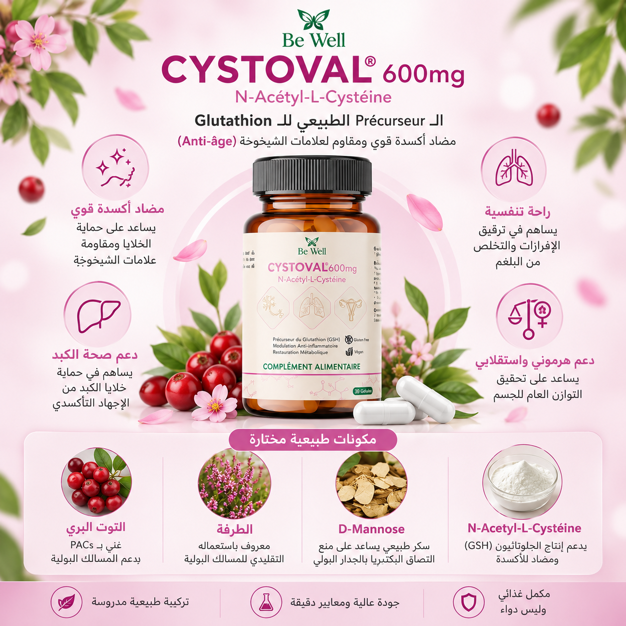 CYSTOVAL 600mg NAC - soutien antioxydant